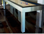 Hudson 16' Brushed Stainless Steel Shuffleboard Table