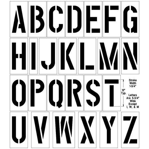 Newstripe Alphabet Stencil Kit (A-Z) Newstripe