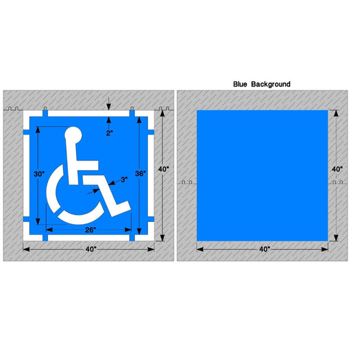 Newstripe California Handicap Stencil with Border & Background Newstripe
