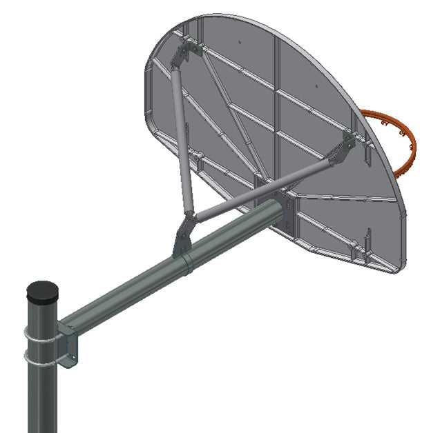 Gared Economy Playground 3-1/2″ O.D. Adjustable Straight Post Gared