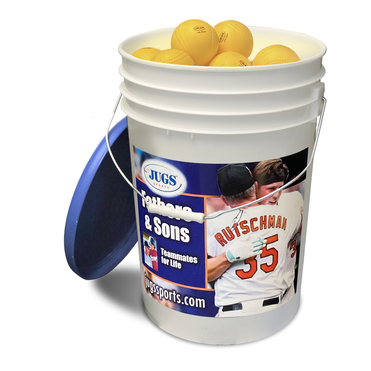 JUGS Big Bucket of JUGS Lite-Flite Baseballs JUGS Sports