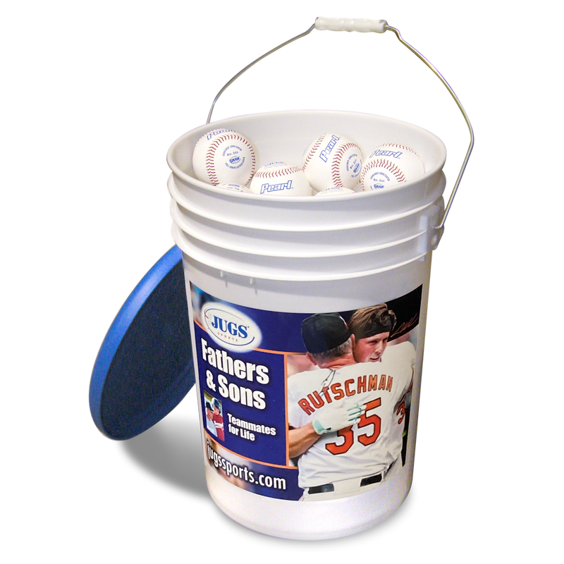 JUGS Bucket of JUGS Pearl Baseballs JUGS Sports
