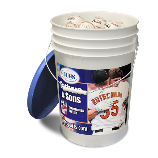 JUGS Bucket of JUGS Youth League Pearl Baseballs JUGS Sports