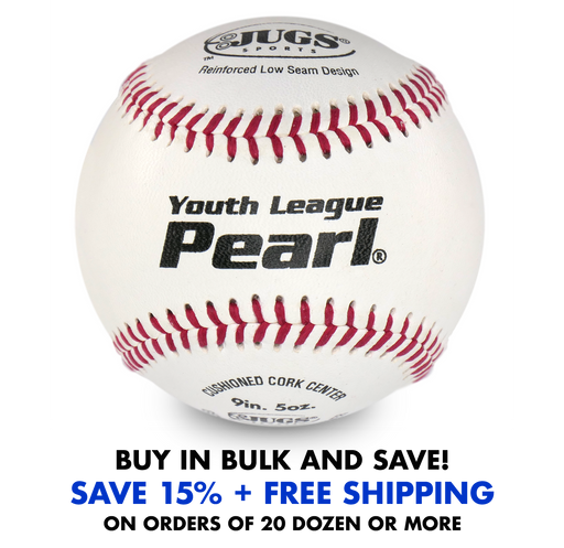 JUGS Youth League Pearl Leather Baseballs JUGS Sports