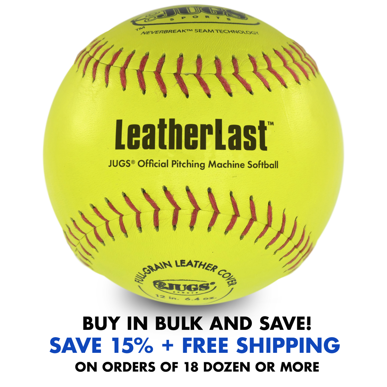 JUGS Bucket of JUGS LeatherLast Softballs JUGS Sports
