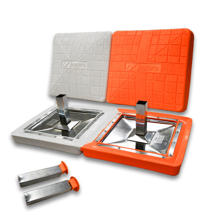 Jaypro Double First Base - Pro-Style Hollywood (30 in.L x 15 in.W x 3 in.H) (Orange/White) Jaypro