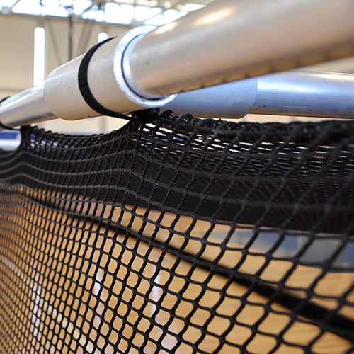 Jaypro Batting Tunnel Net - Indoor Multi-Sport  (70 ft.L x 12 ft.W x 12 ft.H) (3/4 in. Knotless Nylon Mesh) (Black - UV Stabilized) Jaypro