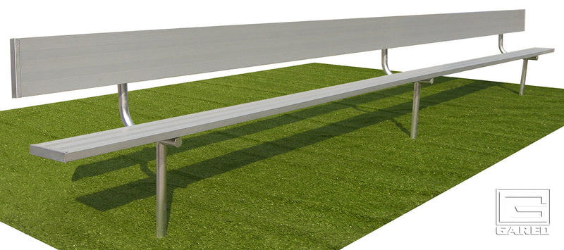 Gared Spectator 27′ Inground Bench with Back Gared
