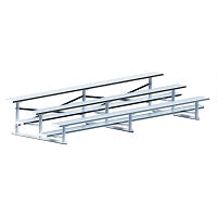 Jaypro Bleacher - 15 ft. (3 Row - Single Foot Plank) - All Aluminum  (Powder Coated) Jaypro