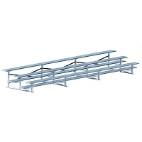 Jaypro Bleacher - 21 ft. (3 Row - Single Foot Plank) - All Aluminum  (Powder Coated) Jaypro