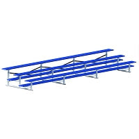 Jaypro Bleacher - 21 ft. (3 Row - Single Foot Plank) - All Aluminum Jaypro