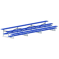 Jaypro Bleacher - 21 ft. (3 Row - Single Foot Plank) - All Aluminum Jaypro
