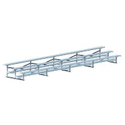 Jaypro Bleacher - 27 ft. (3 Row - Single Foot Plank) - Standard, Outdoor  (Powder Coated) Jaypro
