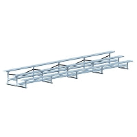 Jaypro Bleacher - 27 ft. (3 Row - Single Foot Plank) - All Aluminum  (Powder Coated) Jaypro