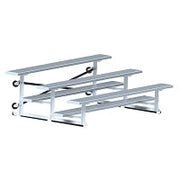 Jaypro Bleacher - 7-1/2 ft. (3 Row - Single Foot Plank) - Tip & Roll  (Powder Coated) Jaypro