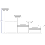 Jaypro Bleacher - 21 ft. (4 Row - Single Foot Plank) - All Aluminum Jaypro