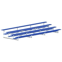 Jaypro Bleacher - 21 ft. (4 Row - Single Foot Plank) - All Aluminum Jaypro