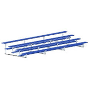 Jaypro Bleacher - 21 ft. (4 Row - Single Foot Plank) - All Aluminum Jaypro