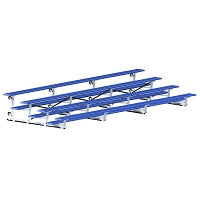 Jaypro Bleacher - 21 ft. (4 Row - Single Foot Plank) - Tip & Roll Jaypro