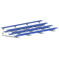 Jaypro Bleacher - 21 ft. (4 Row - Single Foot Plank) - Tip & Roll Jaypro