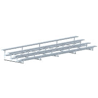 Jaypro Bleacher - 27 ft. (4 Row - Single Foot Plank) - All Aluminum  (Powder Coated) Jaypro