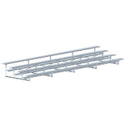Jaypro Bleacher - 27 ft. (4 Row - Single Foot Plank) - All Aluminum  (Powder Coated) Jaypro