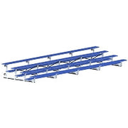 Jaypro Bleacher - 27 ft. (4 Row - Single Foot Plank) - Tip & Roll Jaypro