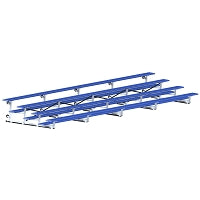 Jaypro Bleacher - 27 ft. (4 Row - Single Foot Plank) - Tip & Roll Jaypro