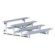 Jaypro Bleacher - 7-1/2 ft. (4 Row - Single Foot Plank) - Tip & Roll  (Powder Coated) Jaypro