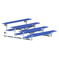 Jaypro Bleacher - 7-1/2 ft. (4 Row - Single Foot Plank) - Tip & Roll Jaypro