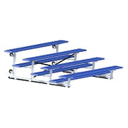 Jaypro Bleacher - 7-1/2 ft. (4 Row - Single Foot Plank) - Tip & Roll Jaypro