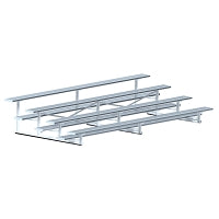 Jaypro Bleacher - 15 ft. (4 Row - Single Foot Plank) - All Aluminum  (Powder Coated) Jaypro