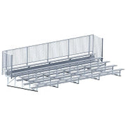 Jaypro Bleacher - 27 ft. (5 Row - Single Foot Plank with Guard Rail) - Enclosed  (Powder Coated) Jaypro