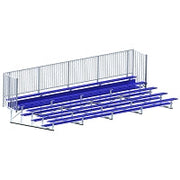 Jaypro Bleacher - 27 ft. (5 Row - Single Foot Plank with Guard Rail) - Enclosed Jaypro