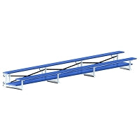 Jaypro Bleacher - 21 ft. (2 Row - Double Foot Plank) - Tip & Roll Jaypro