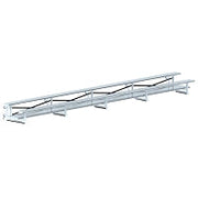Jaypro Bleacher - 27 ft. (2 Row - Double Foot Plank) - Tip & Roll  (Powder Coated) Jaypro
