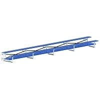Jaypro Bleacher - 27 ft. (2 Row - Double Foot Plank) - Tip & Roll Jaypro