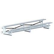 Jaypro Bleacher - 15 ft. (2 Row - Double Foot Plank) - Tip & Roll  (Powder Coated) Jaypro