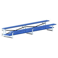 Jaypro Bleacher - 15 ft. (2 Row - Double Foot Plank) - Tip & Roll Jaypro