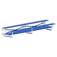 Jaypro Bleacher - 15 ft. (2 Row - Double Foot Plank) - Tip & Roll Jaypro