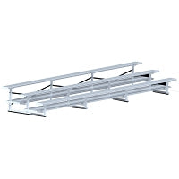 Jaypro Bleacher - 21 ft. (3 Row - Double Foot Plank) - All Aluminum  (Powder Coated) Jaypro