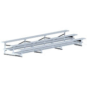 Jaypro Bleacher - 21 ft. (3 Row - Double Foot Plank) - All Aluminum  (Powder Coated) Jaypro