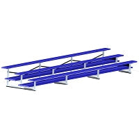Jaypro Bleacher - 21 ft. (3 Row - Double Foot Plank) - All Aluminum Jaypro