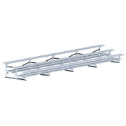 Jaypro Bleacher - 27 ft. (3 Row - Double Foot Plank) - All Aluminum  (Powder Coated) Jaypro