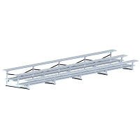 Jaypro Bleacher - 27 ft. (3 Row - Double Foot Plank) - All Aluminum  (Powder Coated) Jaypro