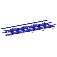 Jaypro Bleacher - 27 ft. (3 Row - Double Foot Plank) - All Aluminum Jaypro
