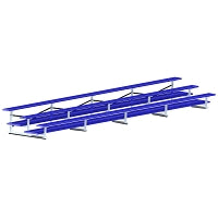 Jaypro Bleacher - 27 ft. (3 Row - Double Foot Plank) - All Aluminum Jaypro