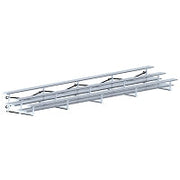Jaypro Bleacher - 27 ft. (3 Row - Double Foot Plank) - Tip & Roll  (Powder Coated) Jaypro
