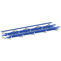 Jaypro Bleacher - 27 ft. (3 Row - Double Foot Plank) - Tip & Roll Jaypro