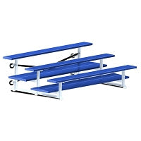 Jaypro Bleacher - 7-1/2 ft. (3 Row - Double Foot Plank) - Tip & Roll Jaypro